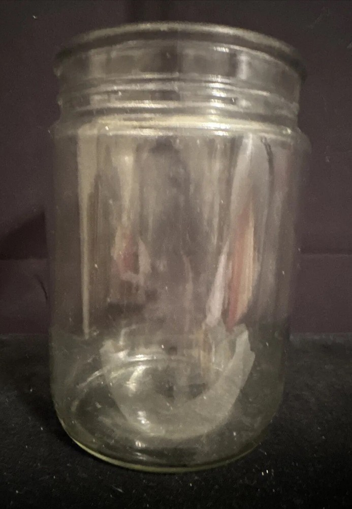 Round Clear Glass Jar (Missing Seal)