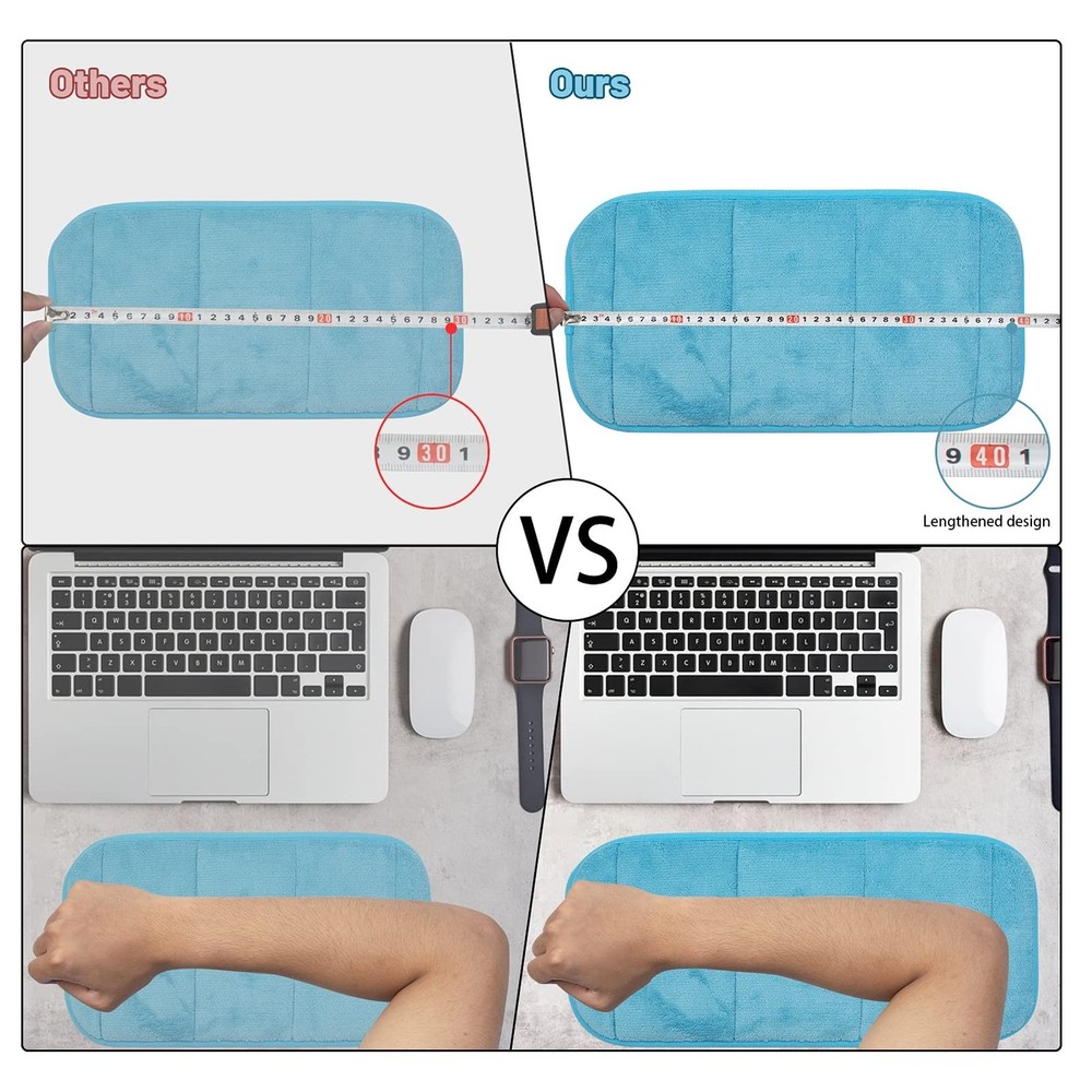 2 Sets Upgraded Computer Wrist Elbow Pad, Flexible Memory Foam Arm Wrist Rest...