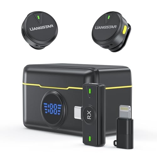 Wireless Lavalier Microphone for iPhone/Android, Mini Microphone with