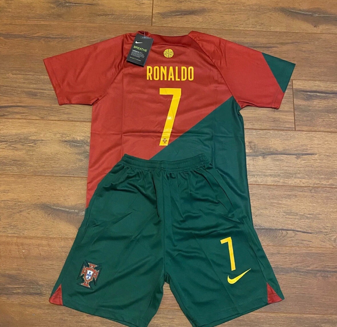 Cristiano Ronaldo #7 Portugal Home Jersey Kids