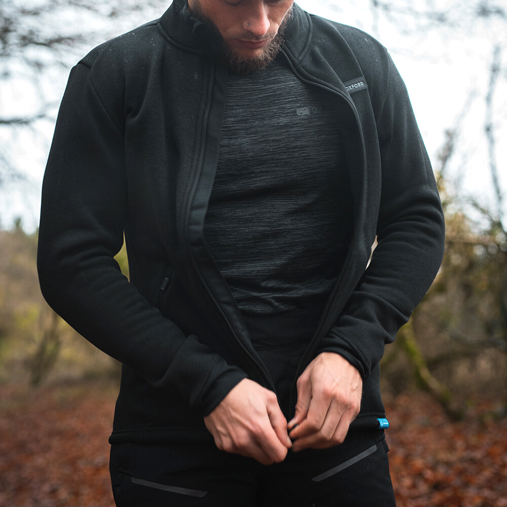 Oxford Advanced Base Layer Multi-season Motorcycle Top - Charcoal