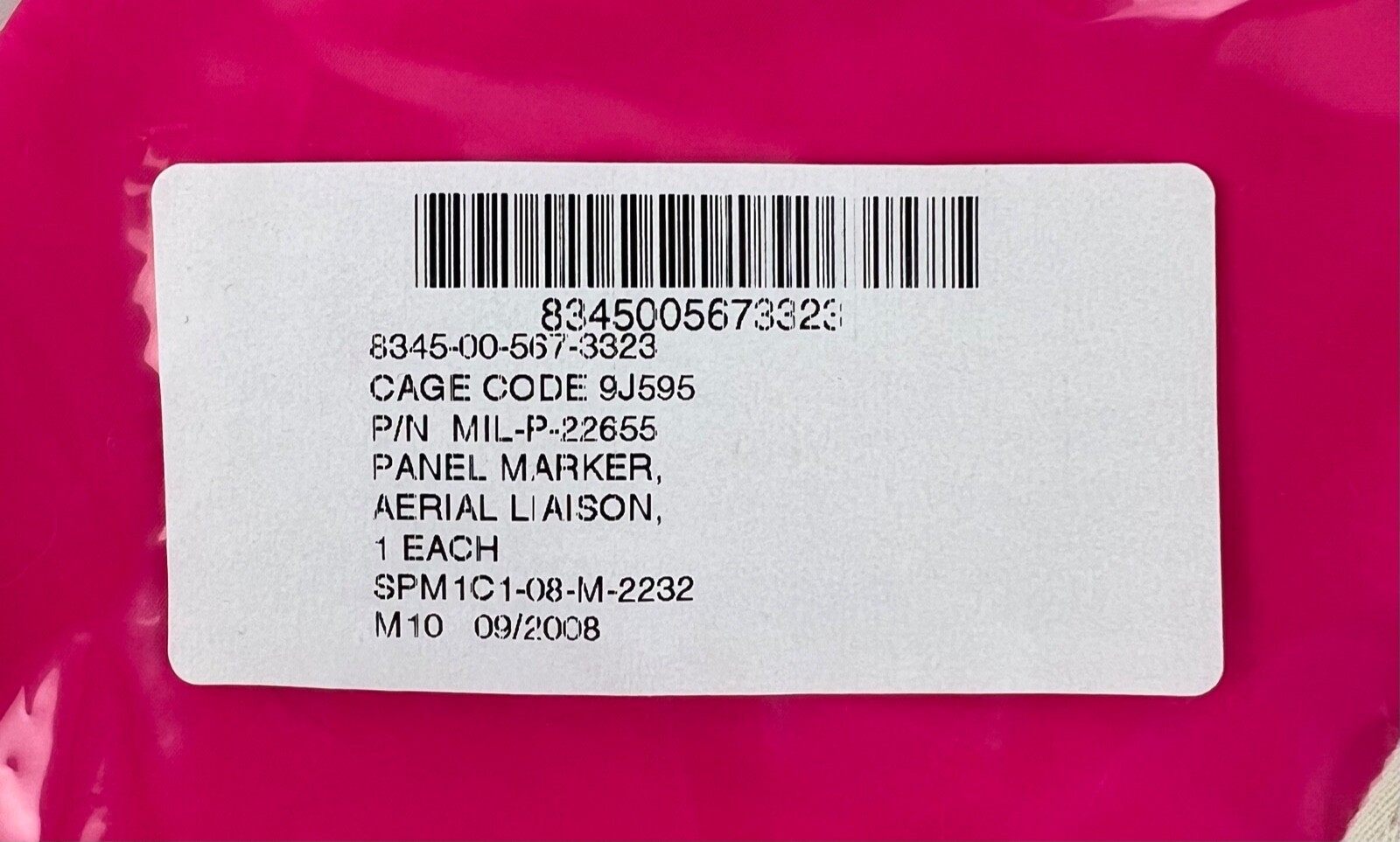 New US Army Military Aerial Liaison Signal Panel Marker 8345-00-567-3323