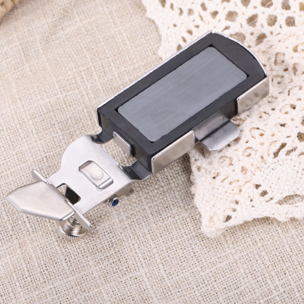 Metal Magnetic Seam Guide Silver Multiple Functions Sewing Machine Tool 11*3.2cm