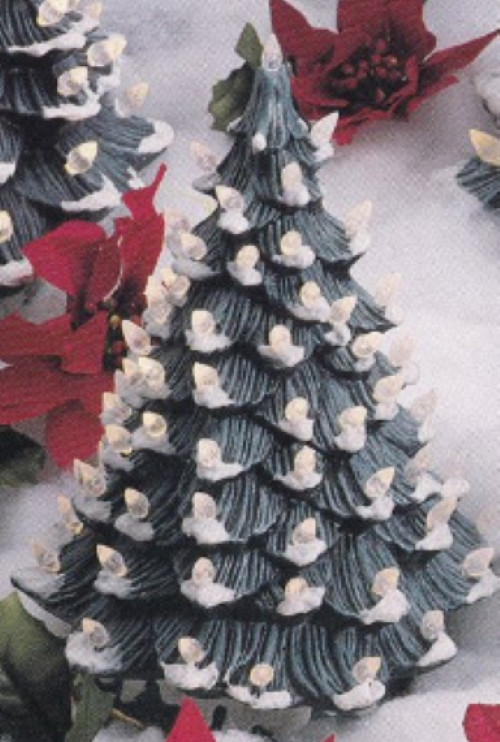 9.5"  Christmas Tree & base w/ light kit  ceramic bisque