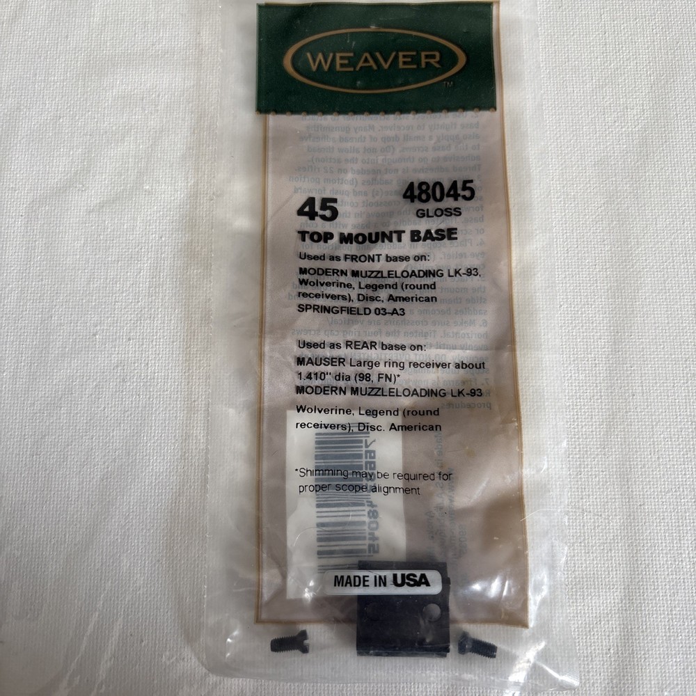 Weaver Top Mount Base #45