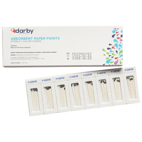 Absorbent Paper Points Sterile Cell-Pack, , X-Coarse, 200/Box