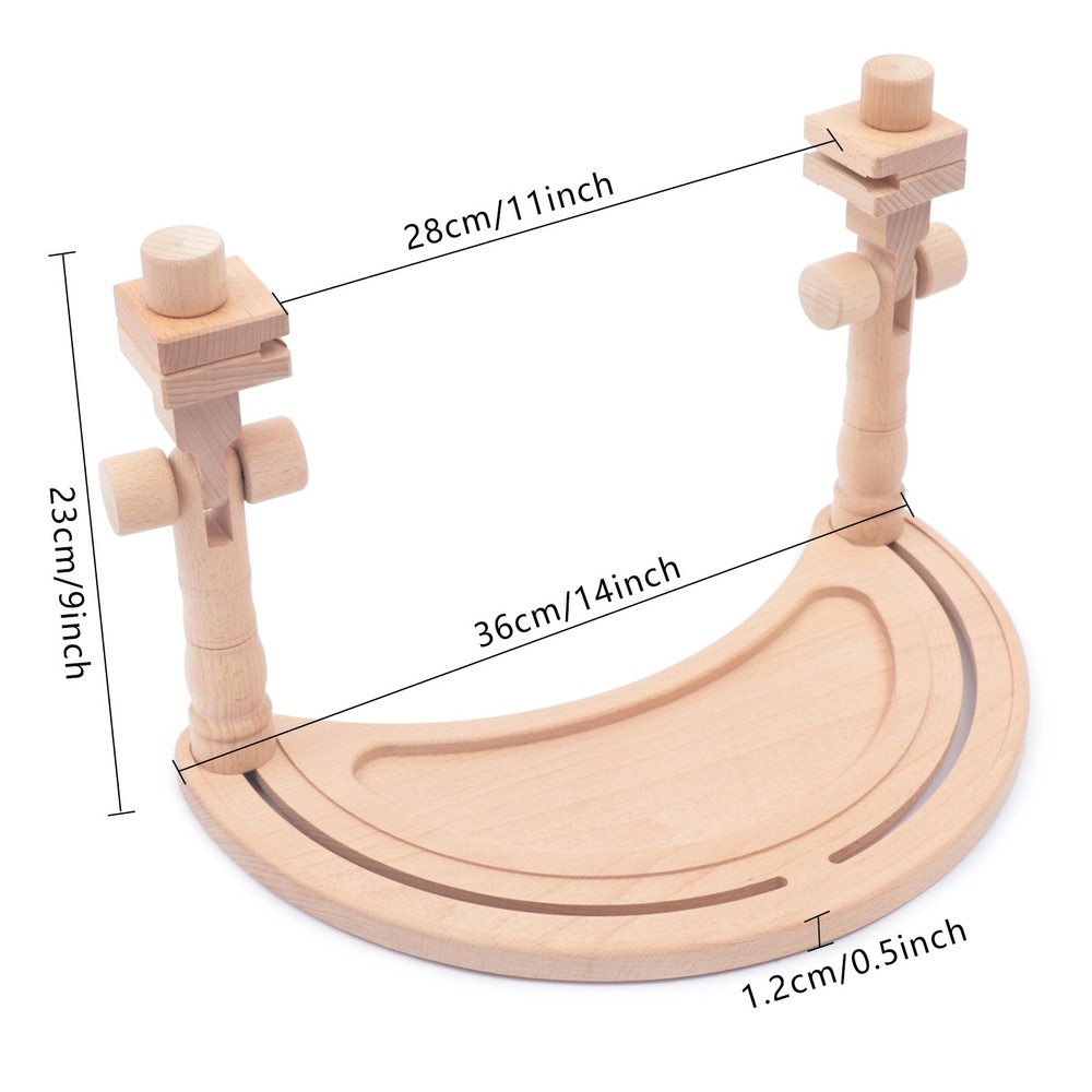 Moon Shape Embroidery Stand Adjustable Angle Desktop Frame for Needlework Craft