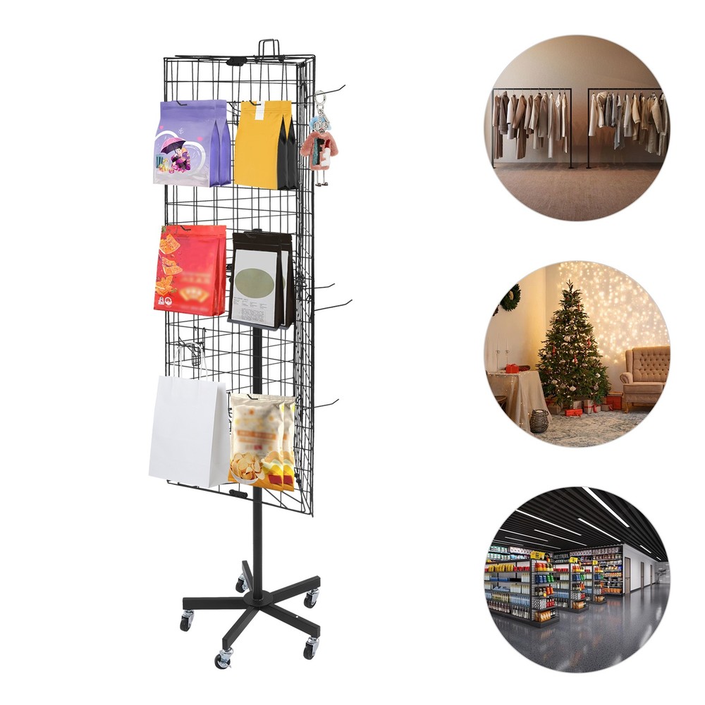 Triangular Grid Panel Display Stand Mobile Grids Wall Showing Shelf Freestanding