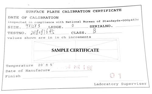 Granite Surface Plate Grade B, 12" x 9" x 3", Precision Tooling, Ledge 0, Flat S