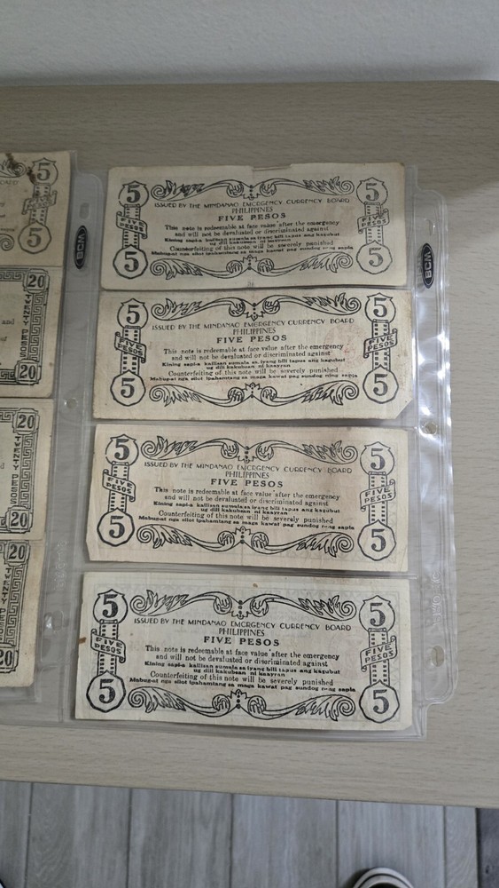 Philippine banknotes: eight various issues