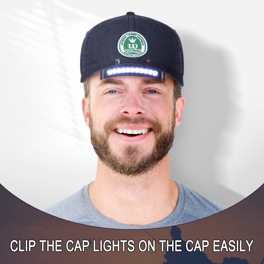 Durable Hands-Free Cap Light, Battery Powered LED for Work Sites & Basements