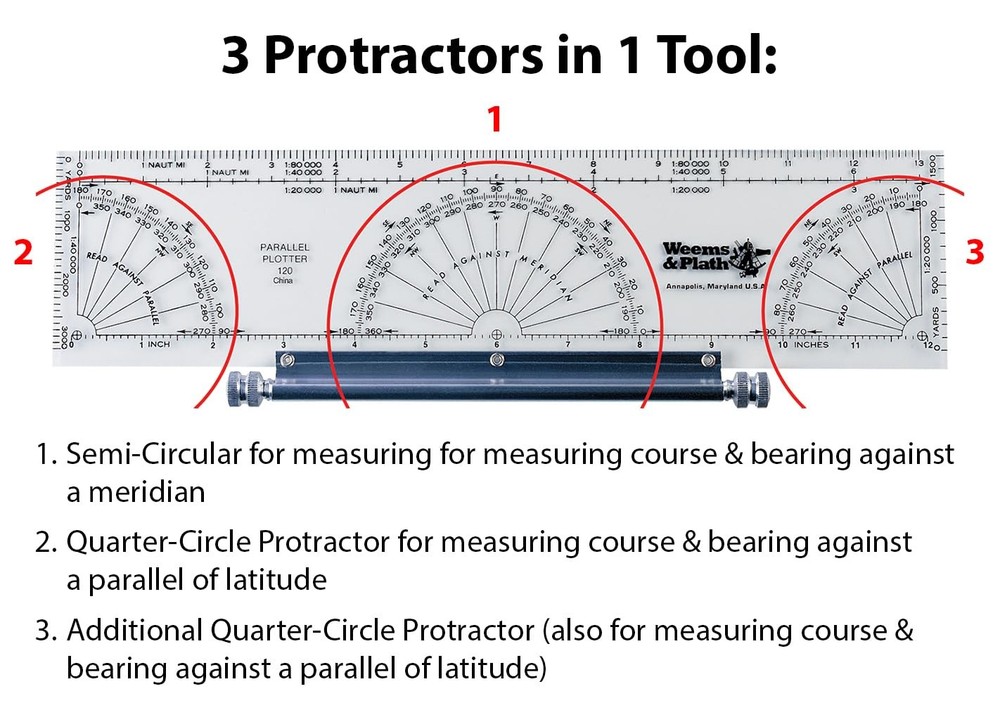 Weems & Plath Marine Navigation Parallel Plotter
