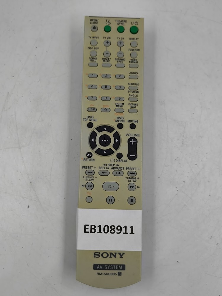 Sony RM-ADU005 Remote Control - Working, Used Condition