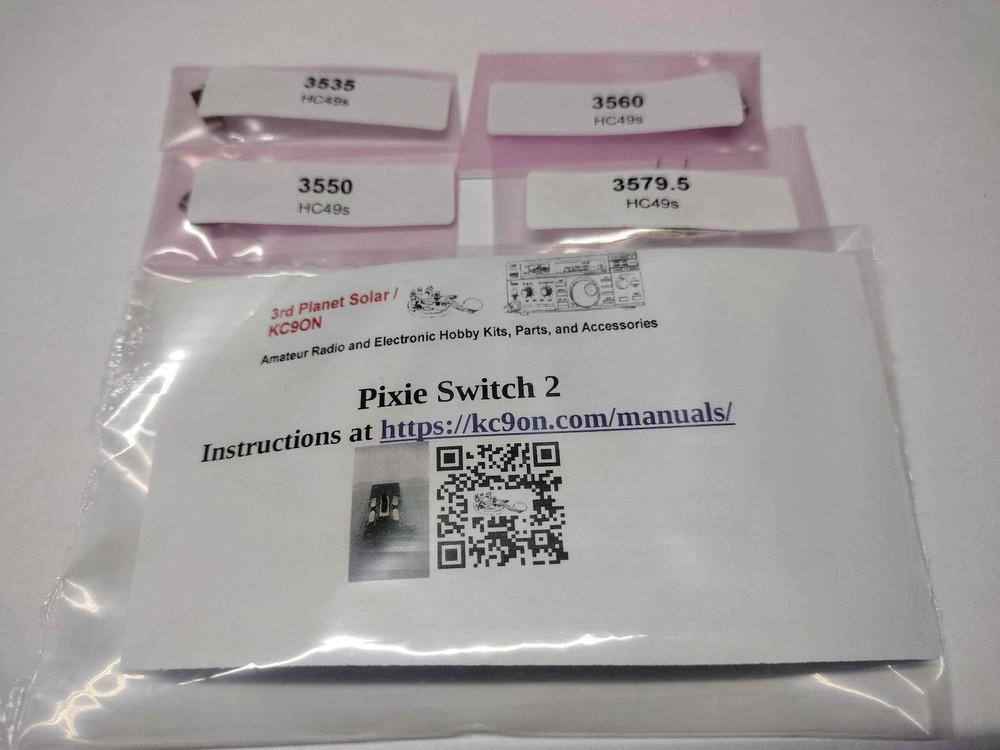 Pixie Switch 2 Kit with 4 80M HC49/s crystals