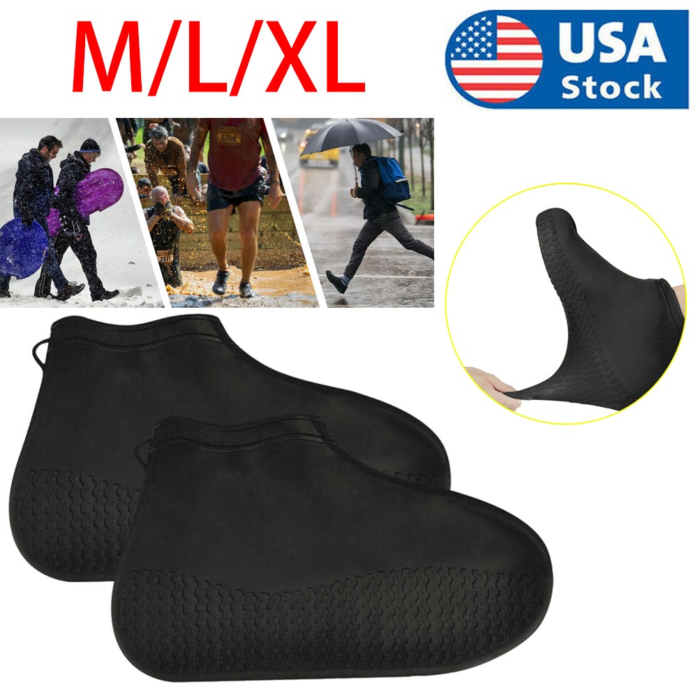 Anti-slip Silicone Rain Shoe Covers Reusable Waterproof Shoes Cover Protector