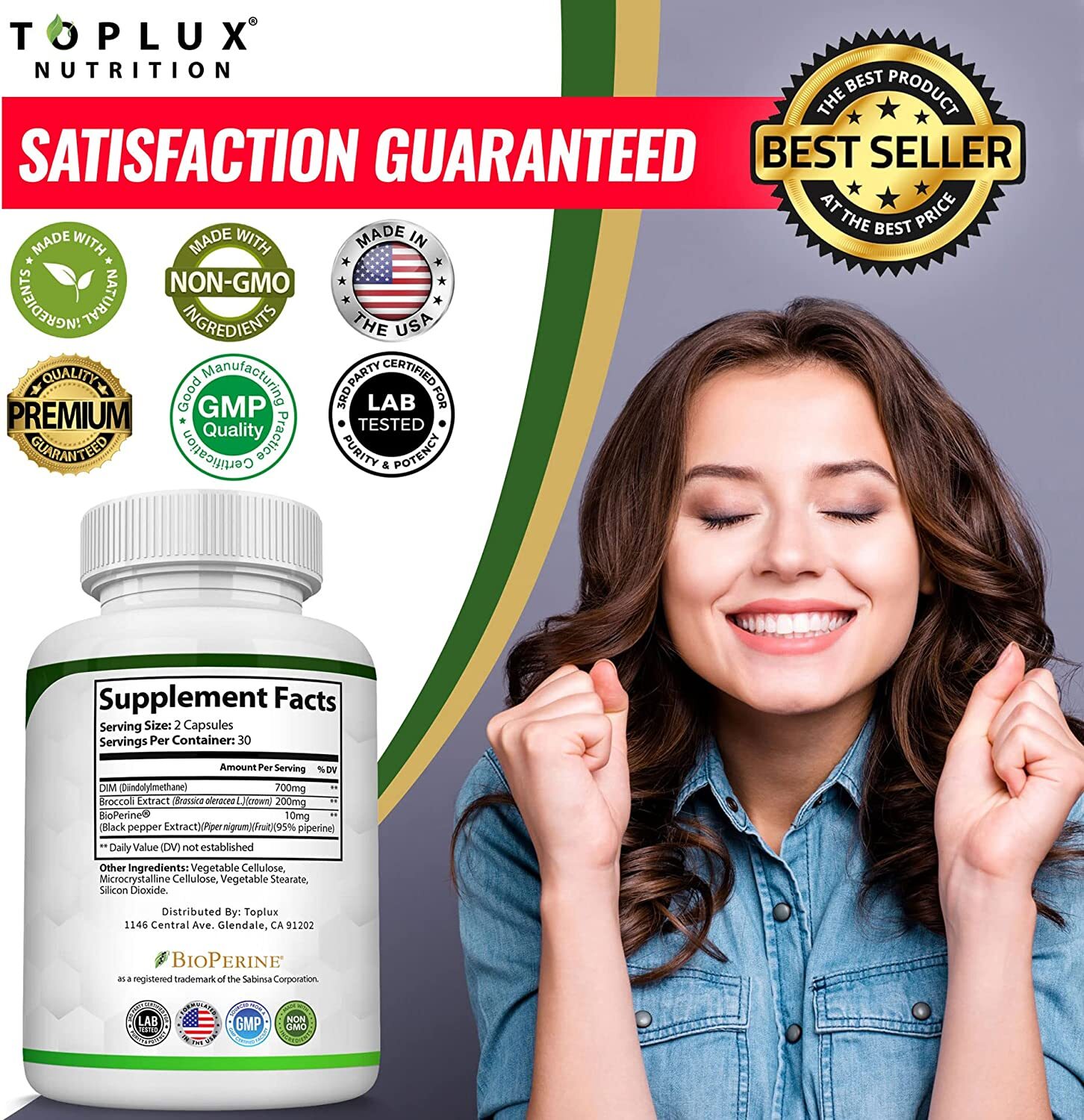 ▶DIM Supplement Pills BioPerine for Menopause, PCOS, Estrogen Metabolism&Balance