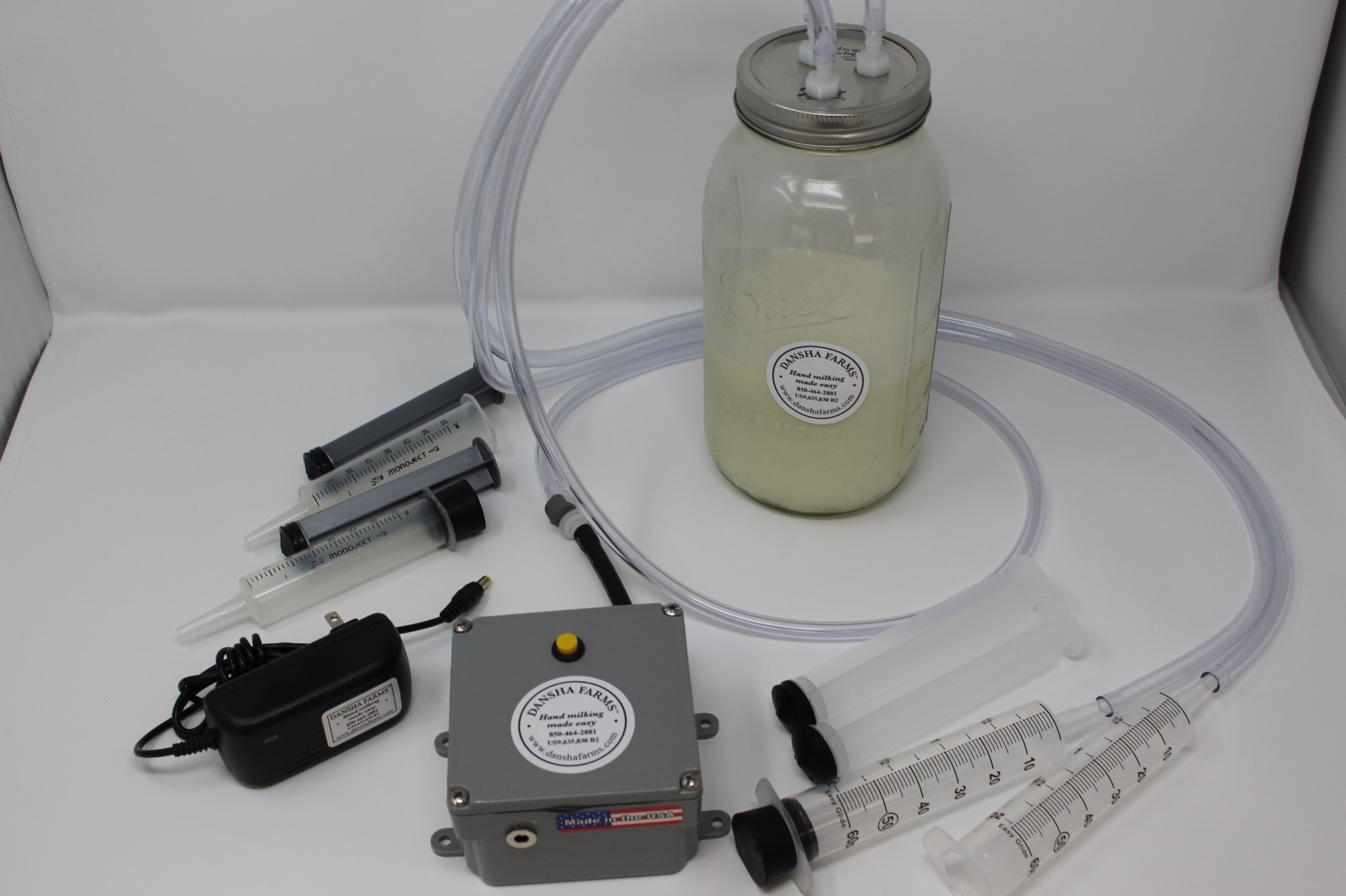 Dansha Farms™ Goat Sheep Cow Rechargeable Vacuum Milk Machine 1/2 Gallon 2 Teat