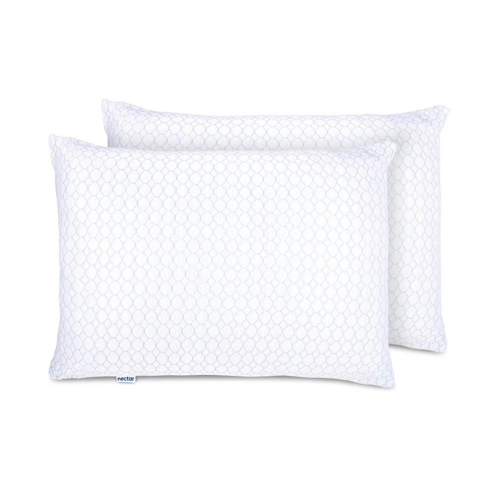 Nectar 2-Pack Cooling Down Alternative Microfiber Pillows, Standard/Queen Size