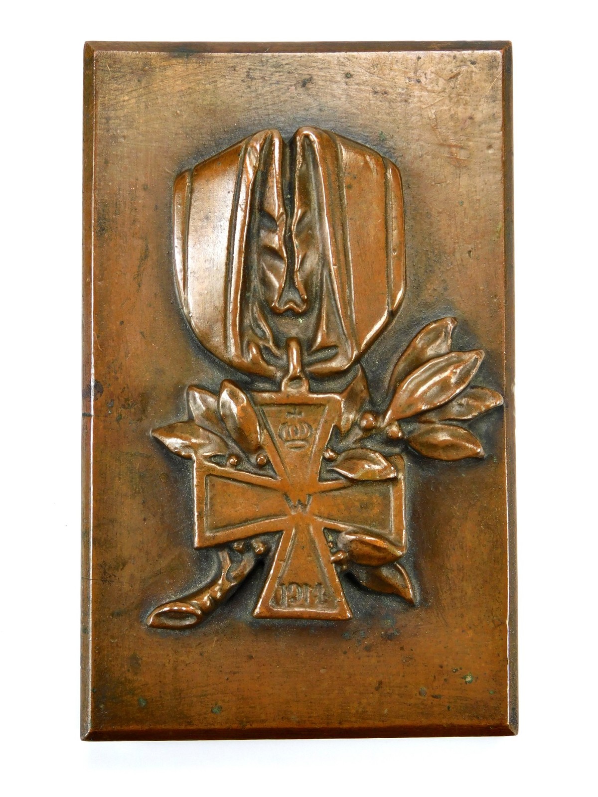 German Germany WW1 Iron Cross Commemorative Paper Weight Plaque Military Decor