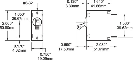 BLUE SEA CIRCUIT BREAKER AA1TOGGLE 8A WHT- 7299-BSS