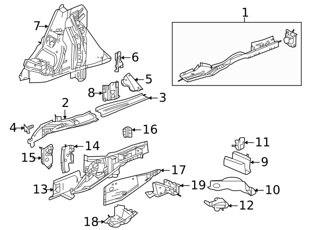 Genuine GM Rail Support Bracket 84105752