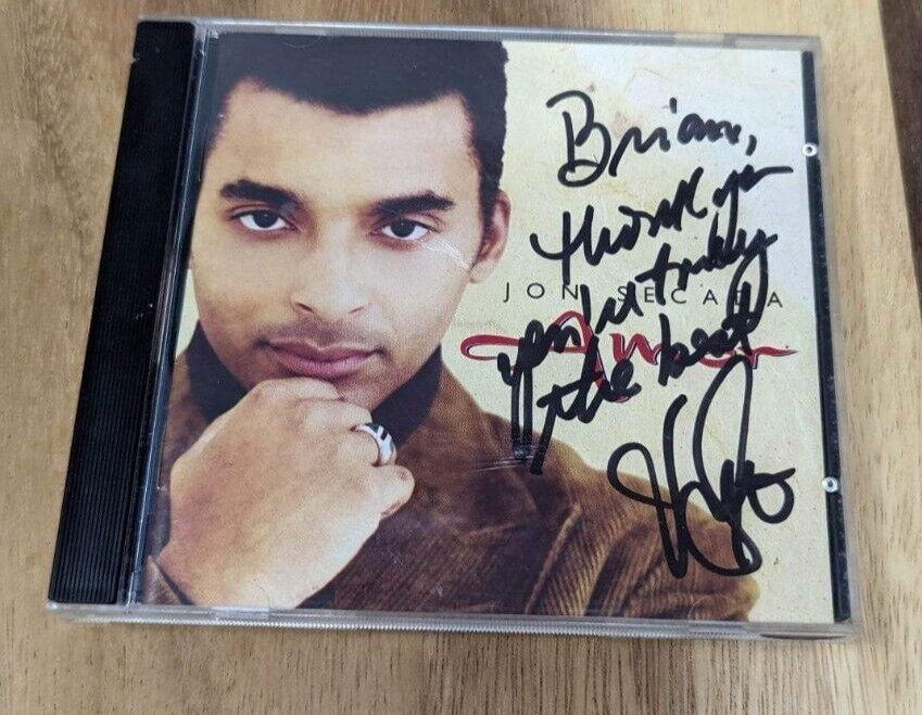 Jon Secada Amor CD Signed autographed 1995 Inscription