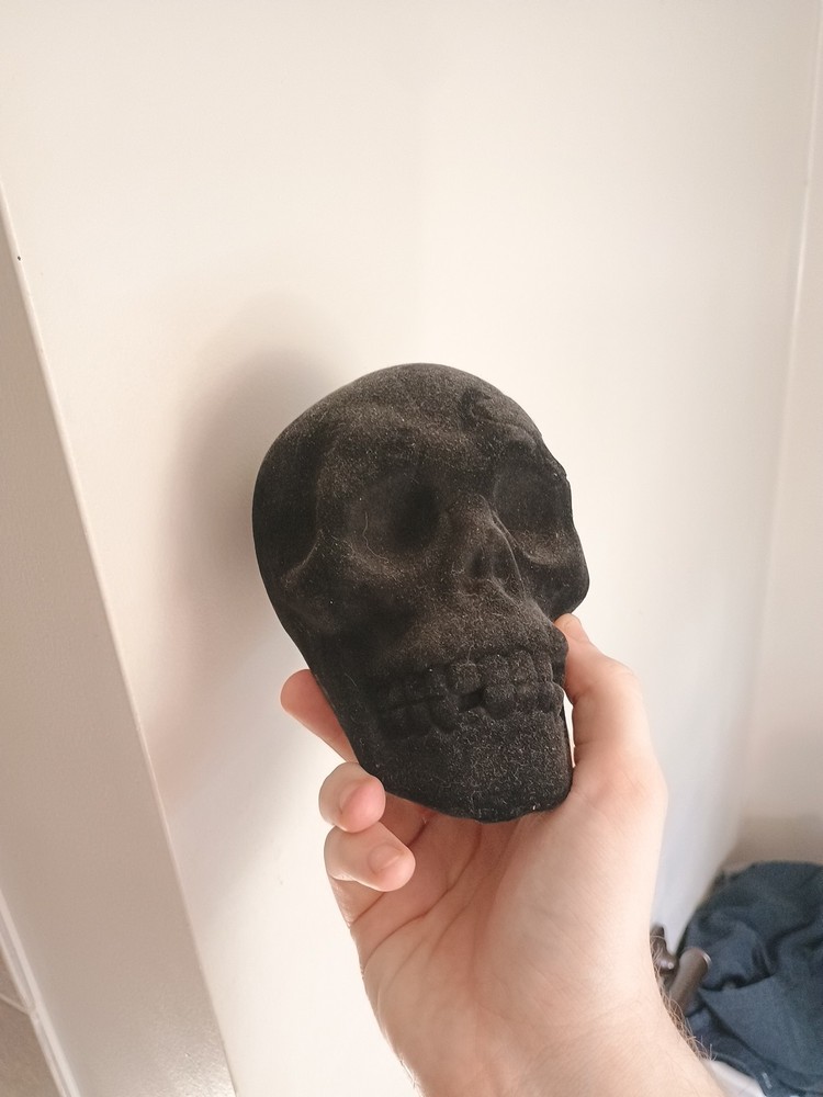felt skull ornament