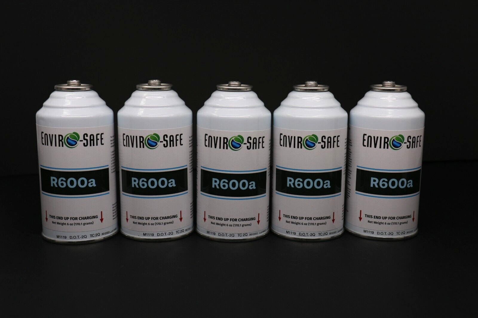 Enviro-Safe R-600a Refrigerant Inverted Piercing 6 oz 5 Cans #8070