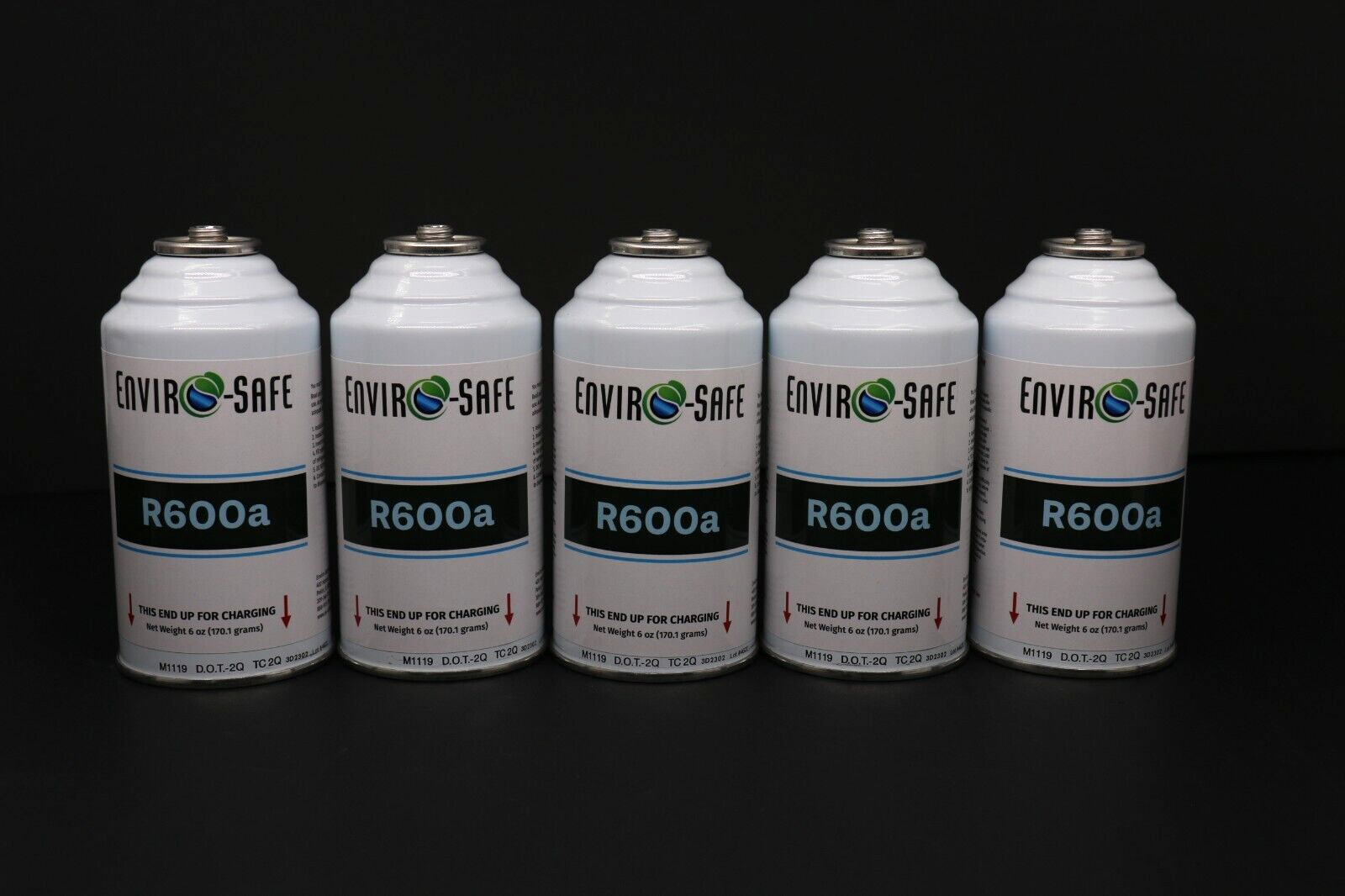 Enviro-Safe R-600a Refrigerant Inverted Piercing 6 oz 5 Cans #8070