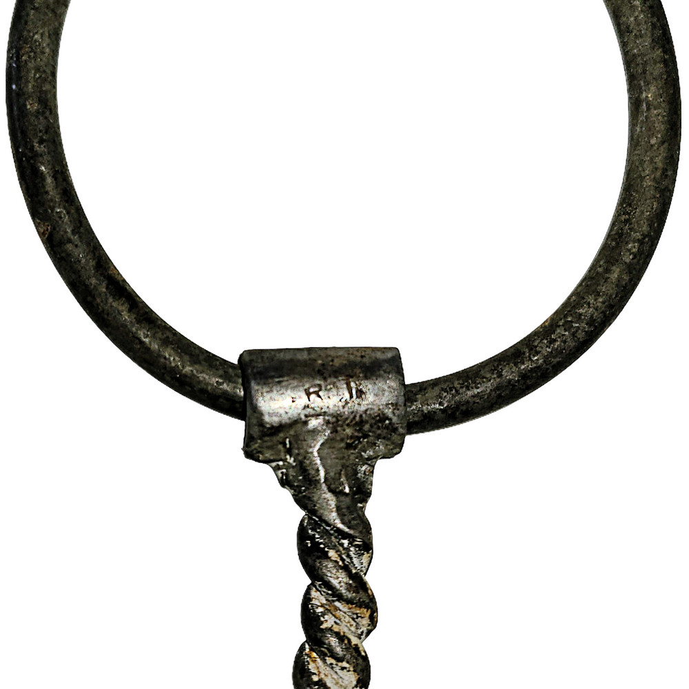 Rod Teuscher RT Marked USA Sweet 3/8 Diameter Twisted Wire Ring Snaffle Bit