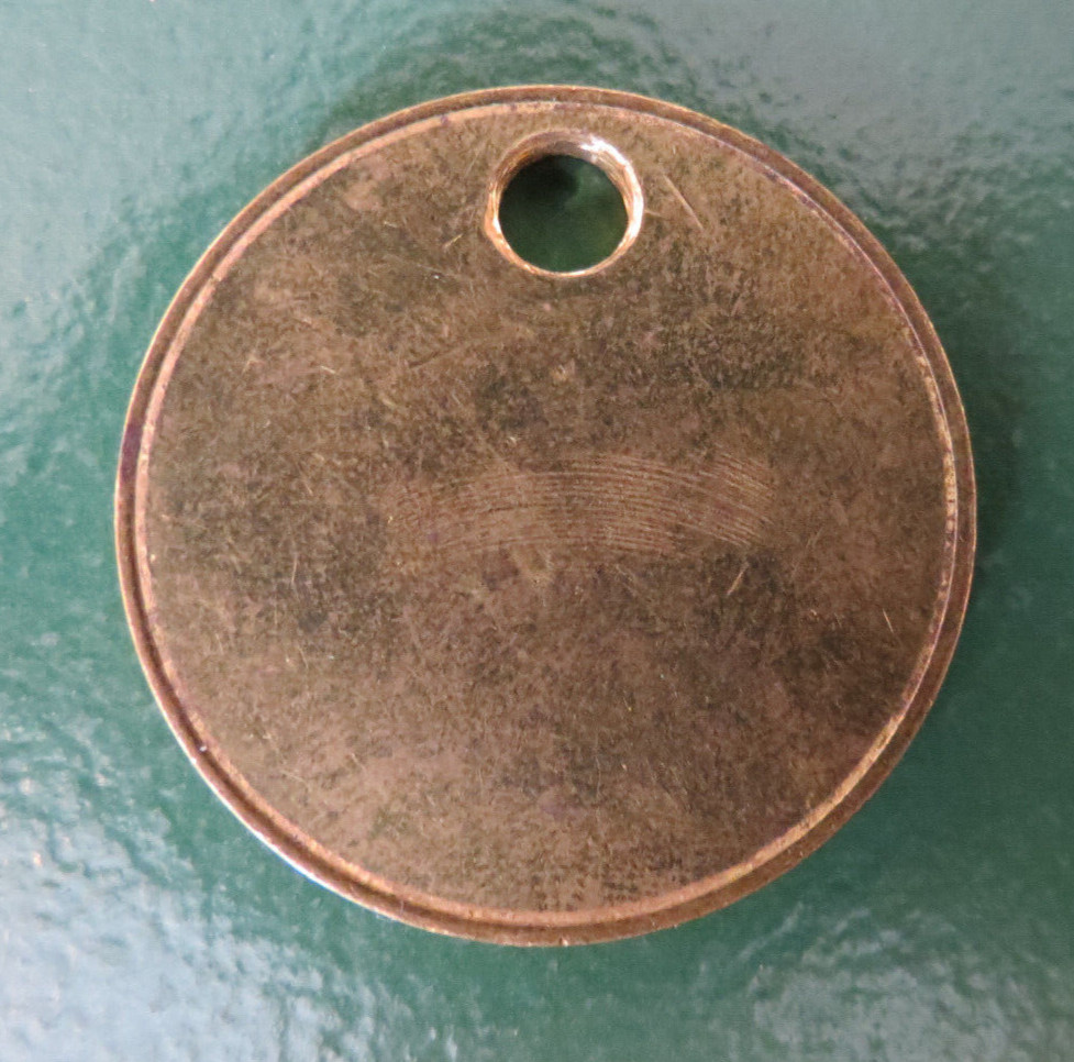 WOOLLEY Colliery Pit Check Tally - marked WOOLLEY COLLIERY 3841