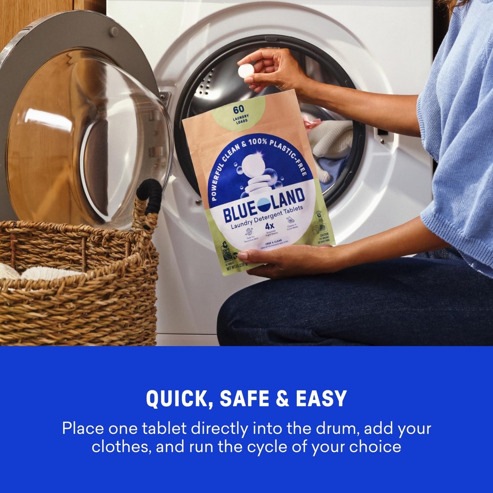 Laundry Detergent Tablets, 120 Count, Plastic-Free Eco-Friendly Pods, Sheets,...