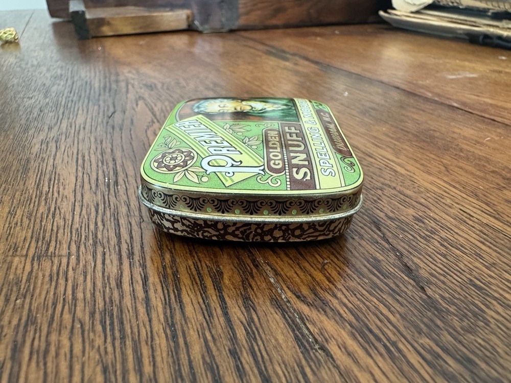 Spelling & Morris Premier Golden Snuff Tin
