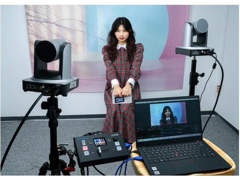 FEELWORLD L1 PLUS Multi-camera Video Mixer Switcher TouchScreen Live Streaming