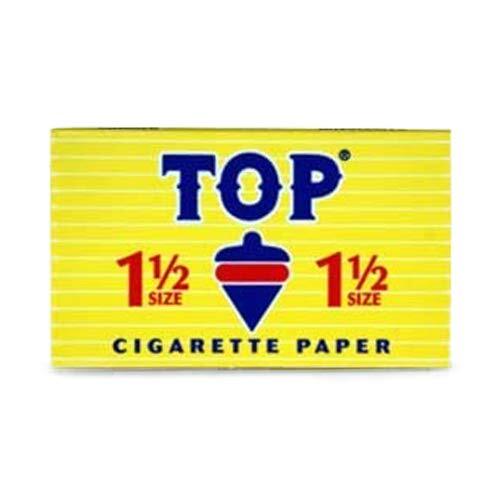 Top 1 1/2 Rolling Papers 1.5 Size Cigarette Papers (3 Booklets)