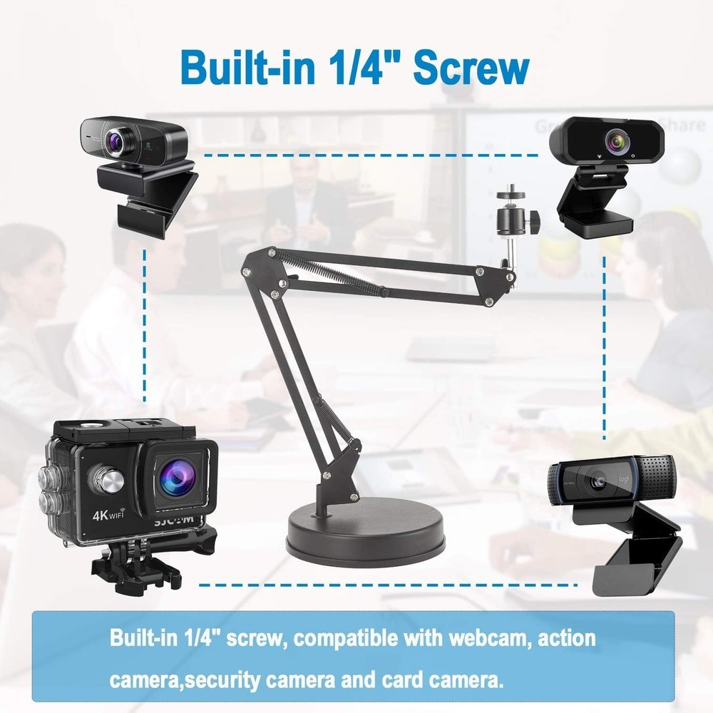 Compact 22" Camera Arm Stand for Action Camera, Ring Light