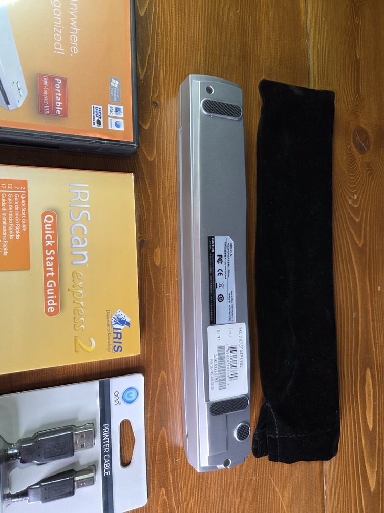 IRIScan Express 2-Scan Documents Photos Receipts Portable Usb Scanner Tested