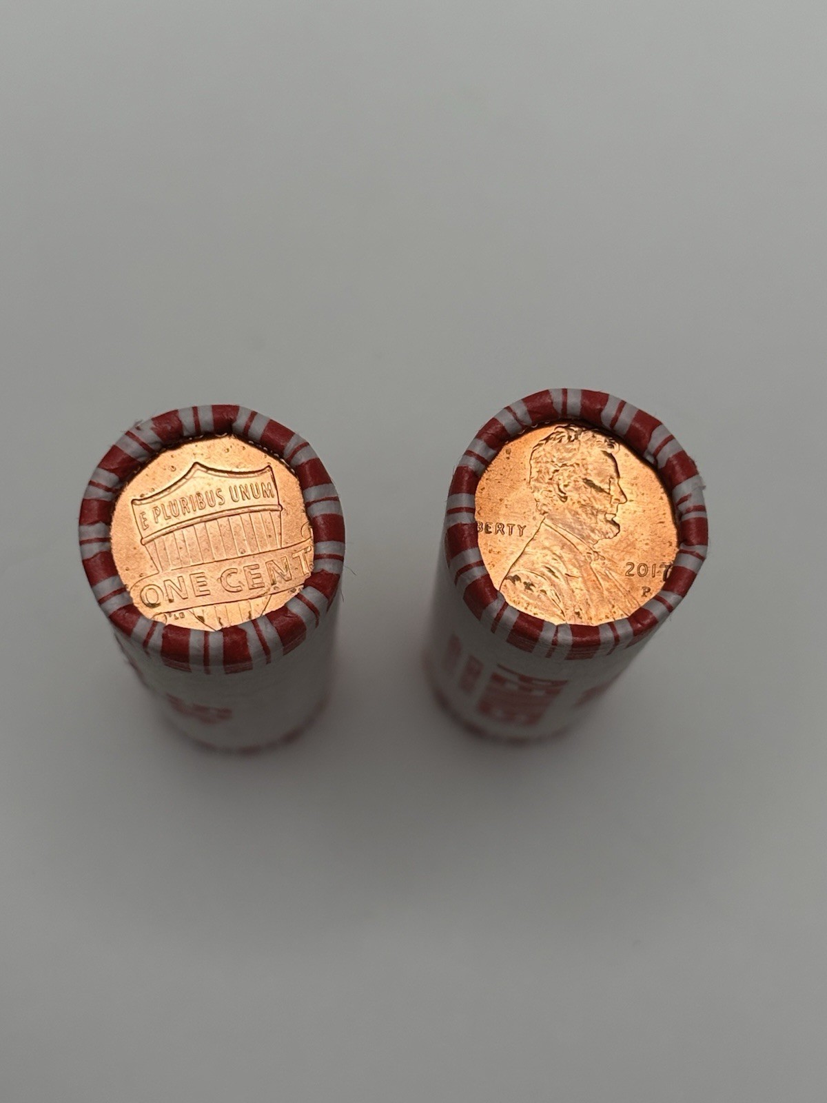 lot of 2 rolls 2017-P Lincoln Shield Cent Penny 50 Coin roll Uncirculated OBW