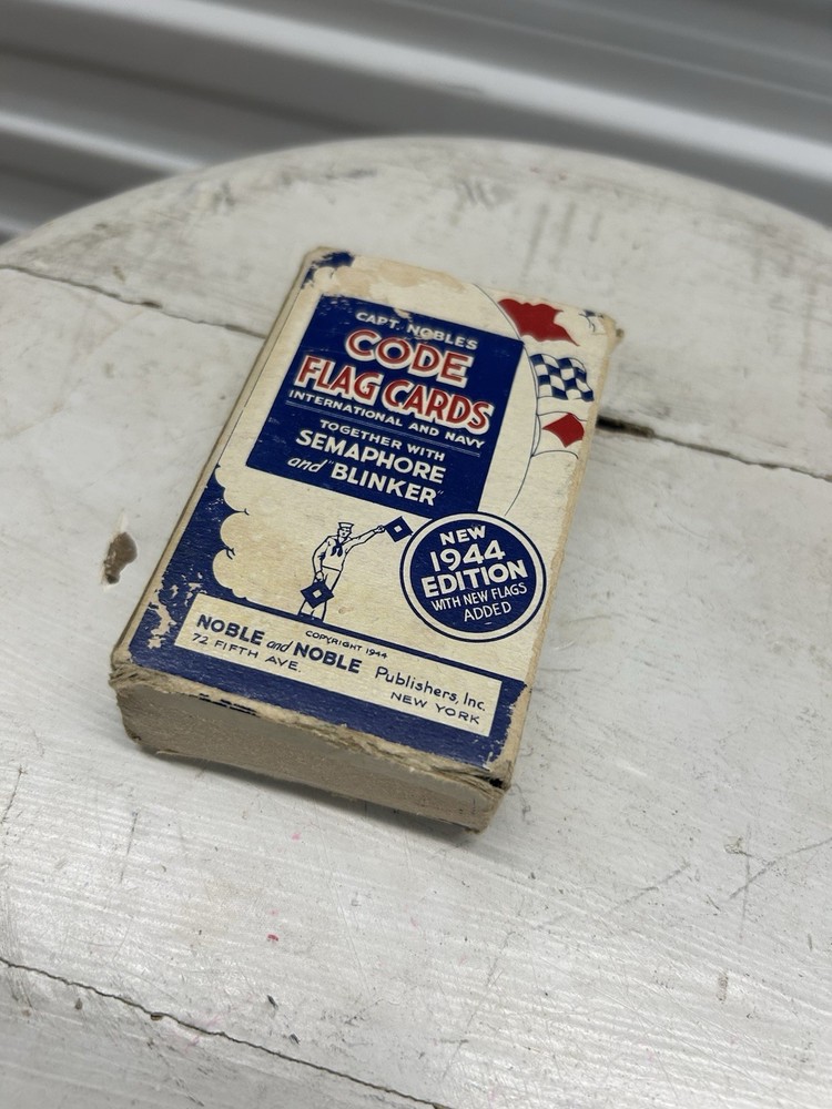 1944 WWII Capt Nobles Code Flag Card Set Navy