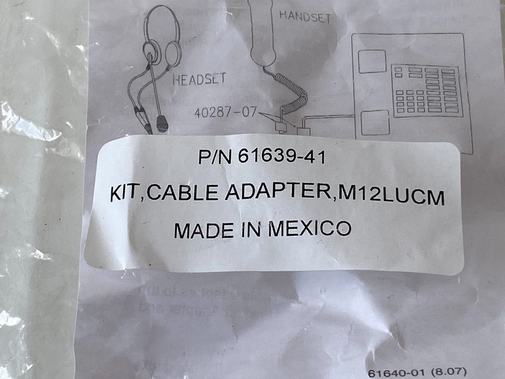 PP20: Plantronics 61639-01 KIT CABLE ADAPTER