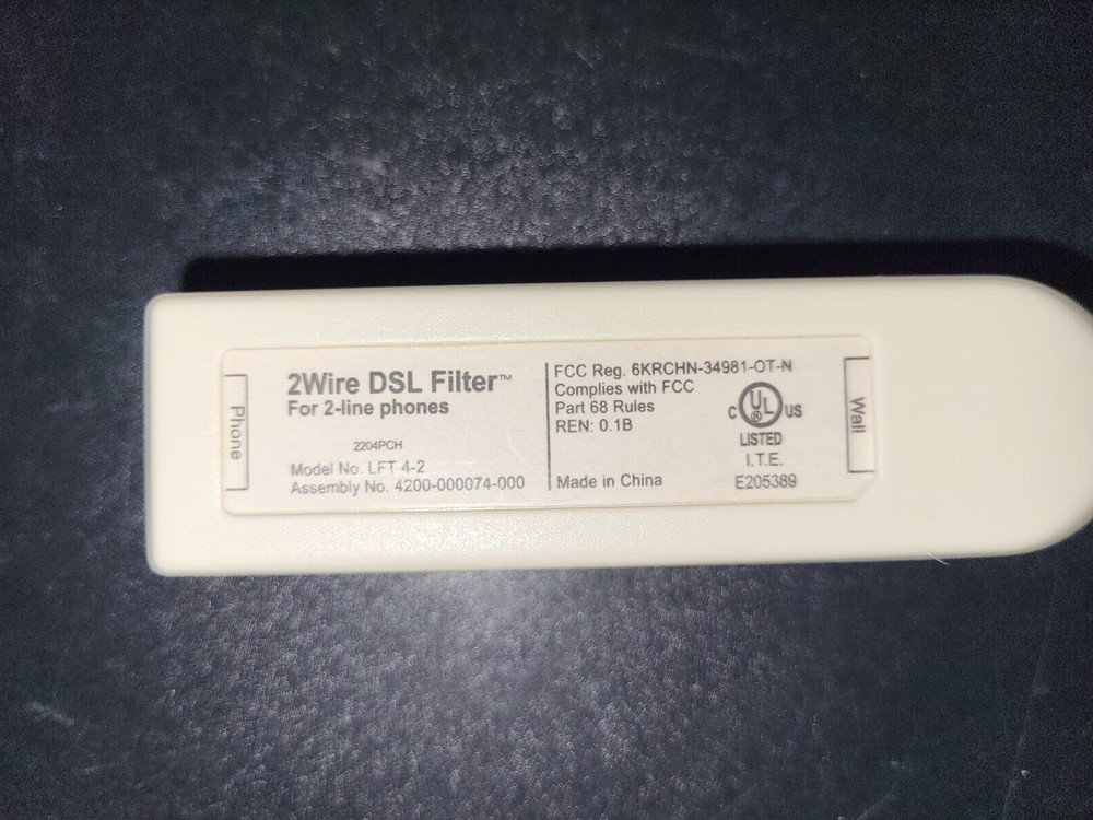 2WIRE DSL Filter 2-Line LFT4-2 Two Piece Set