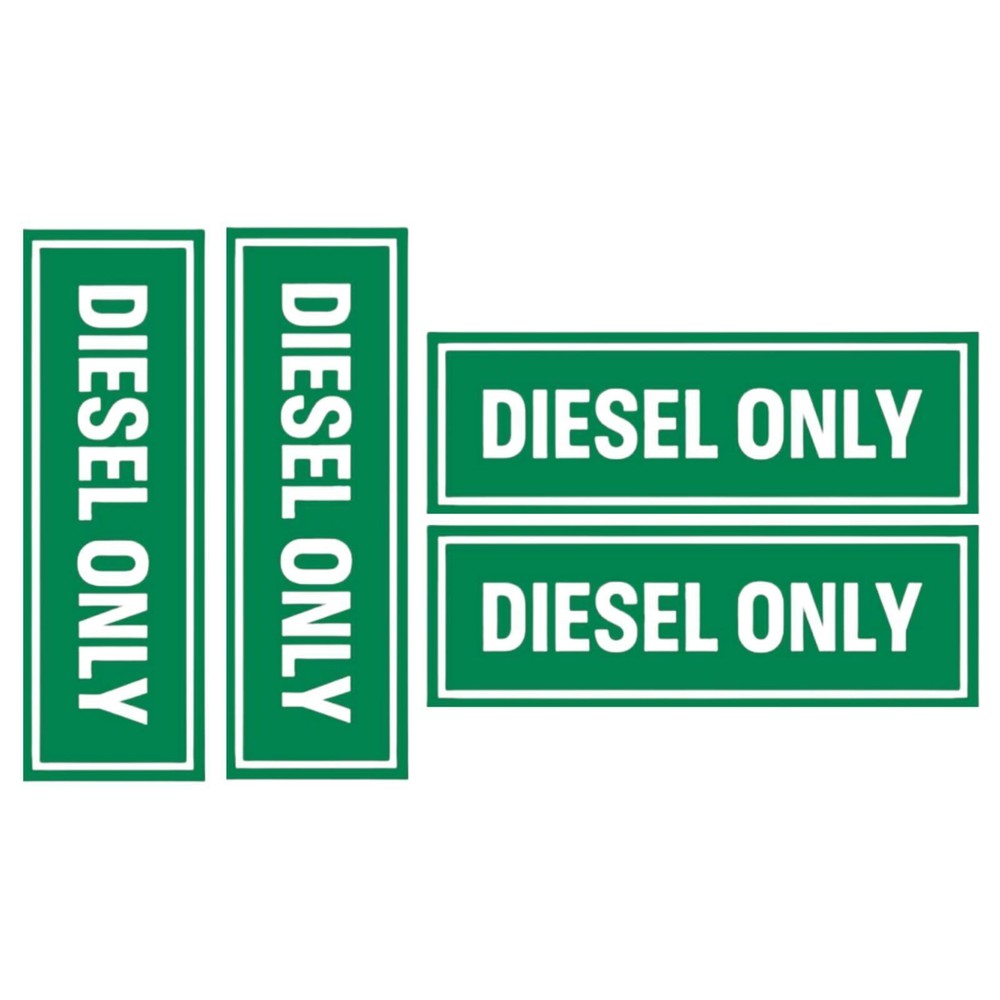 4 Pack Diesel Only sticker 2'' X 6"