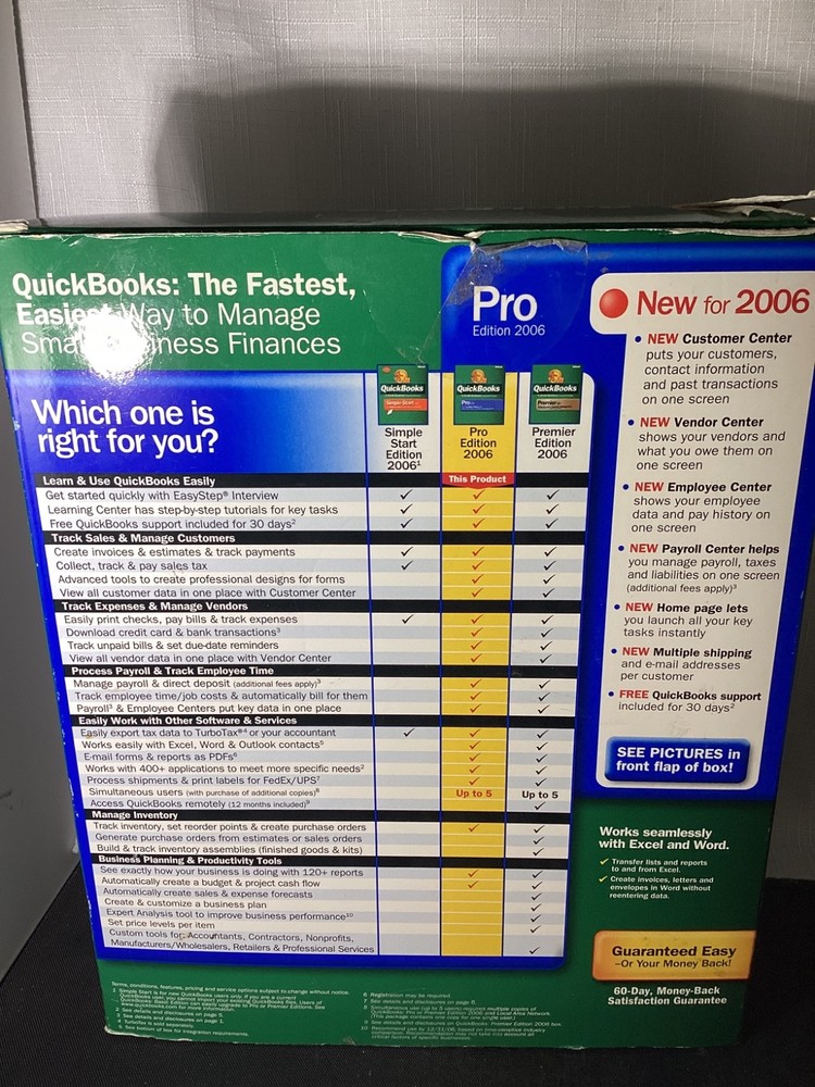 Intuit QuickBooks Pro Edition 2006 Small Business Financial Software - No Code