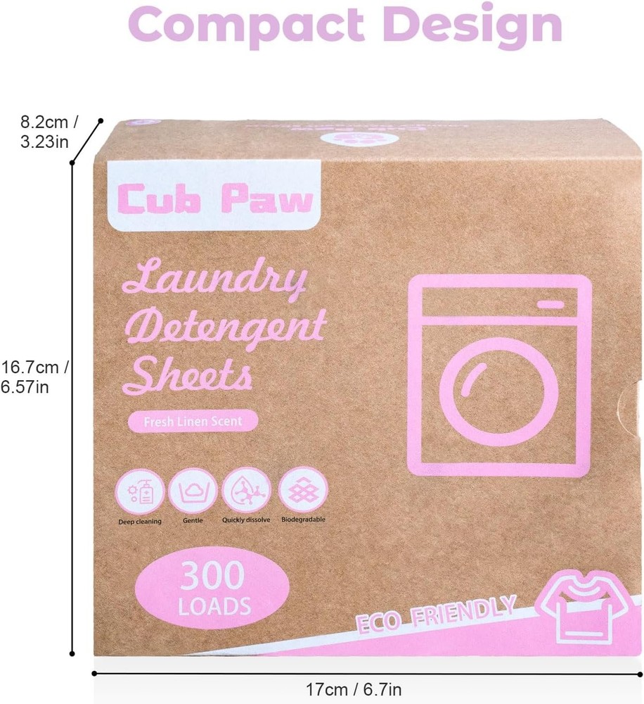 Laundry Detergent Sheets, Travel Sheets 300 Loads...