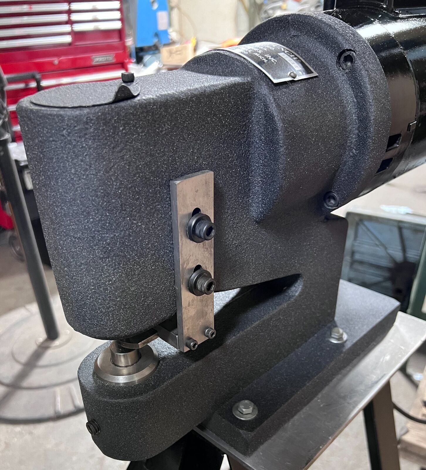 USA MADE! NICE HECK MODEL 3 1/8" TRACE-A-PUNCH DUPLICATING NIBBLER w/ STAND