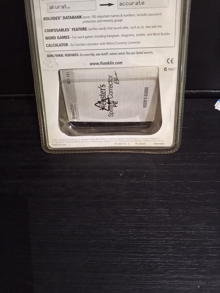 Franklin Webster’s Spelling Corrector Plus NCS-101 Pocket