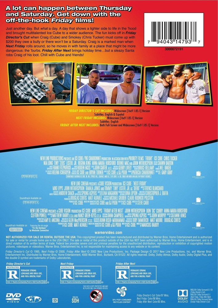 Friday / Next Friday / Friday After Next DVD Mike Epps NEW