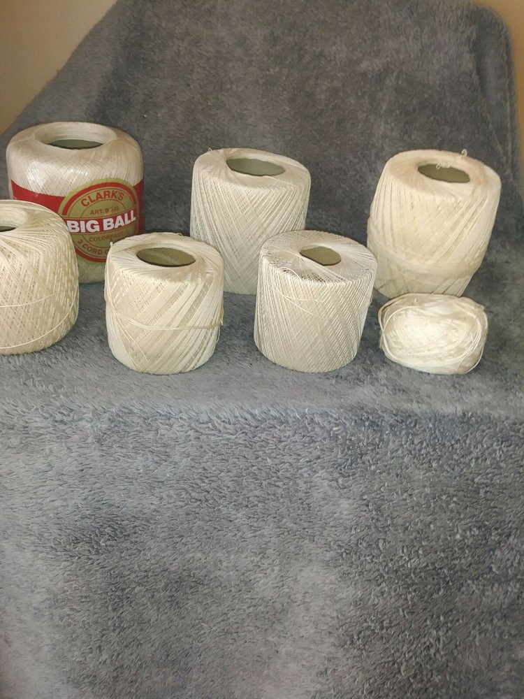 Crafts 7-Ecru/Beige Crochet Thread Spools