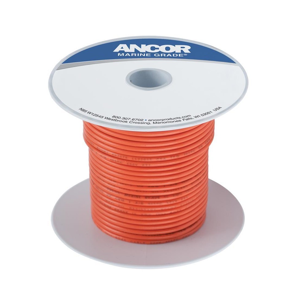 ANCOR 102510 100' #16 Orange Tinned Copper