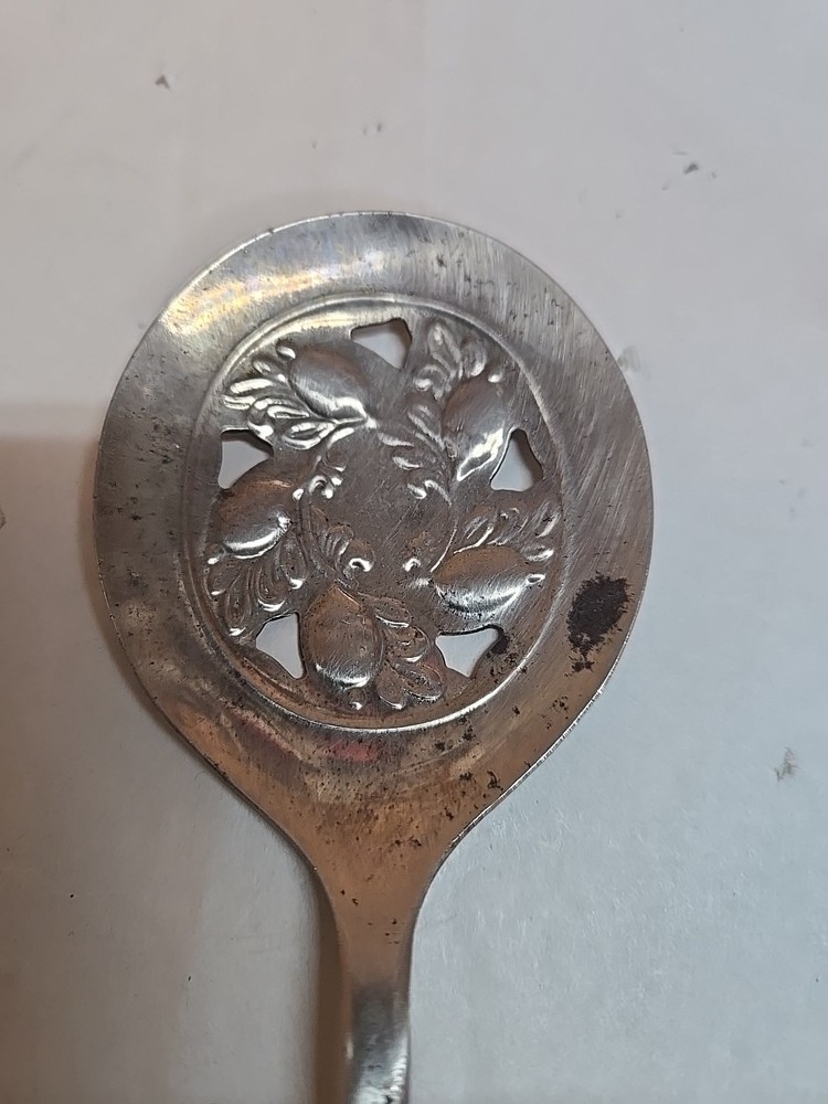 Vintage Sheffield England Silverplated Ornate Serving Spoon